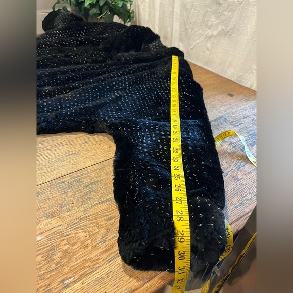 GALERIE DE LA FOURRURE Black Rabbit Fur Coat - Size M - Picture 8 of 16